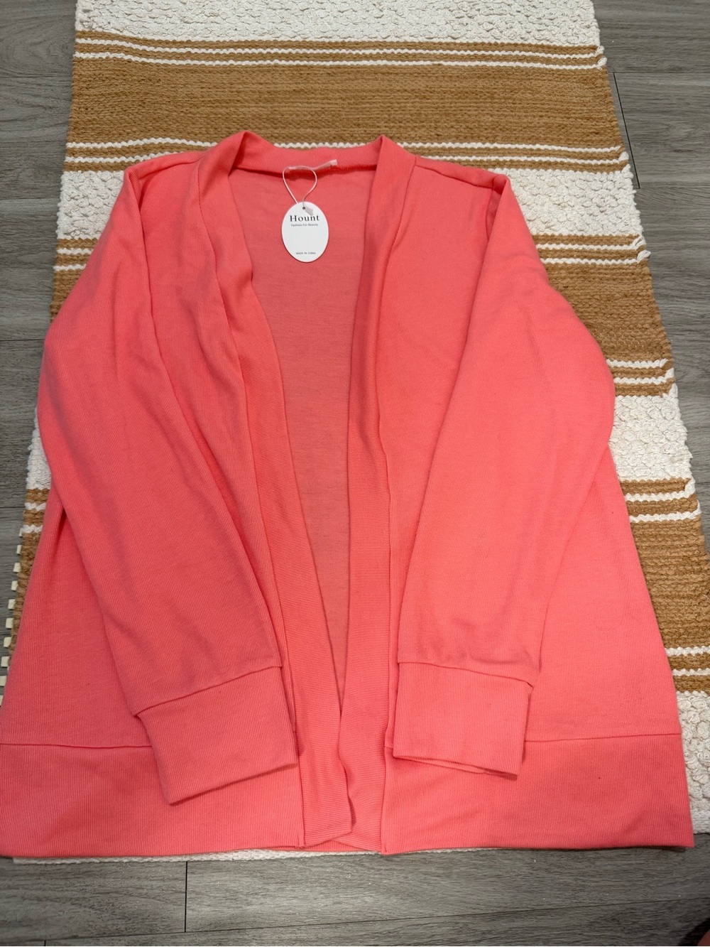 Hount Coral Open-Front Women's Cardigan